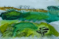 Hanging Grimston. Mixed Media on Board.