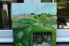 Painting from Hanging Grimston Dig